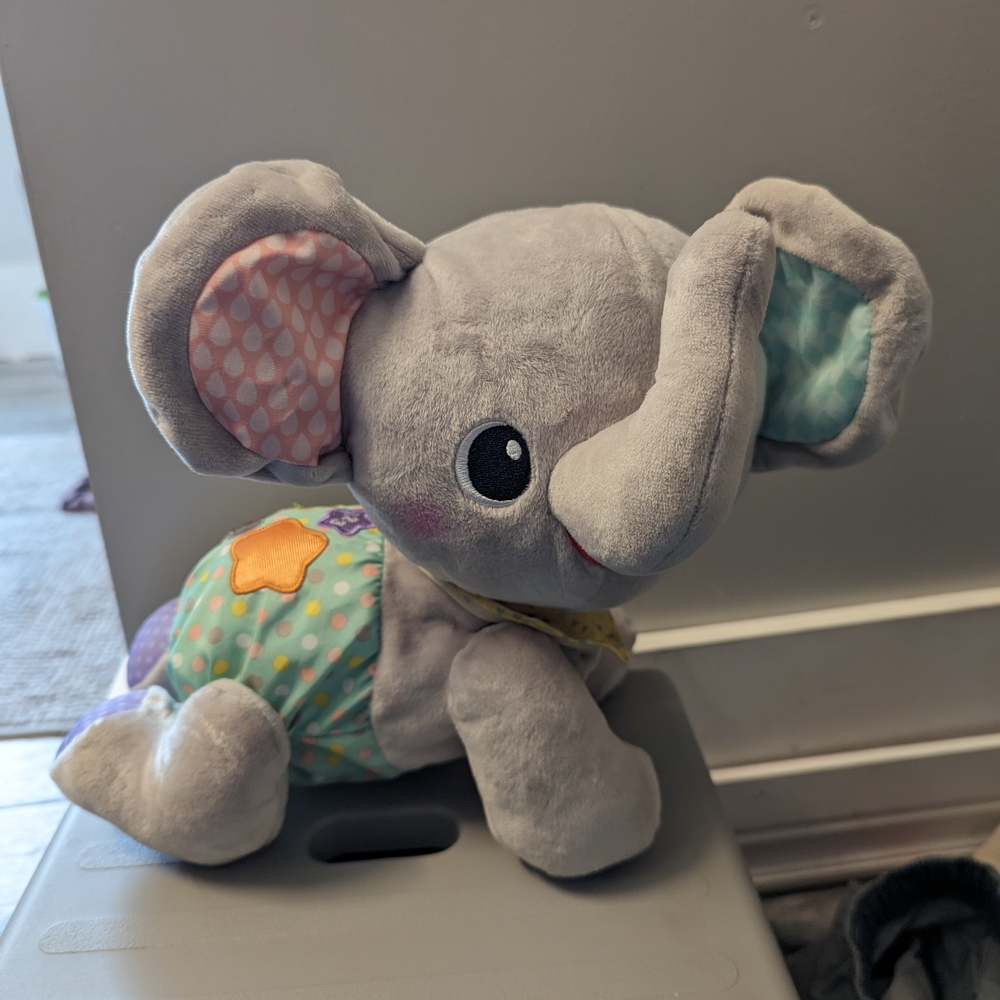 Adorable Gray Elephant Plush Toy
